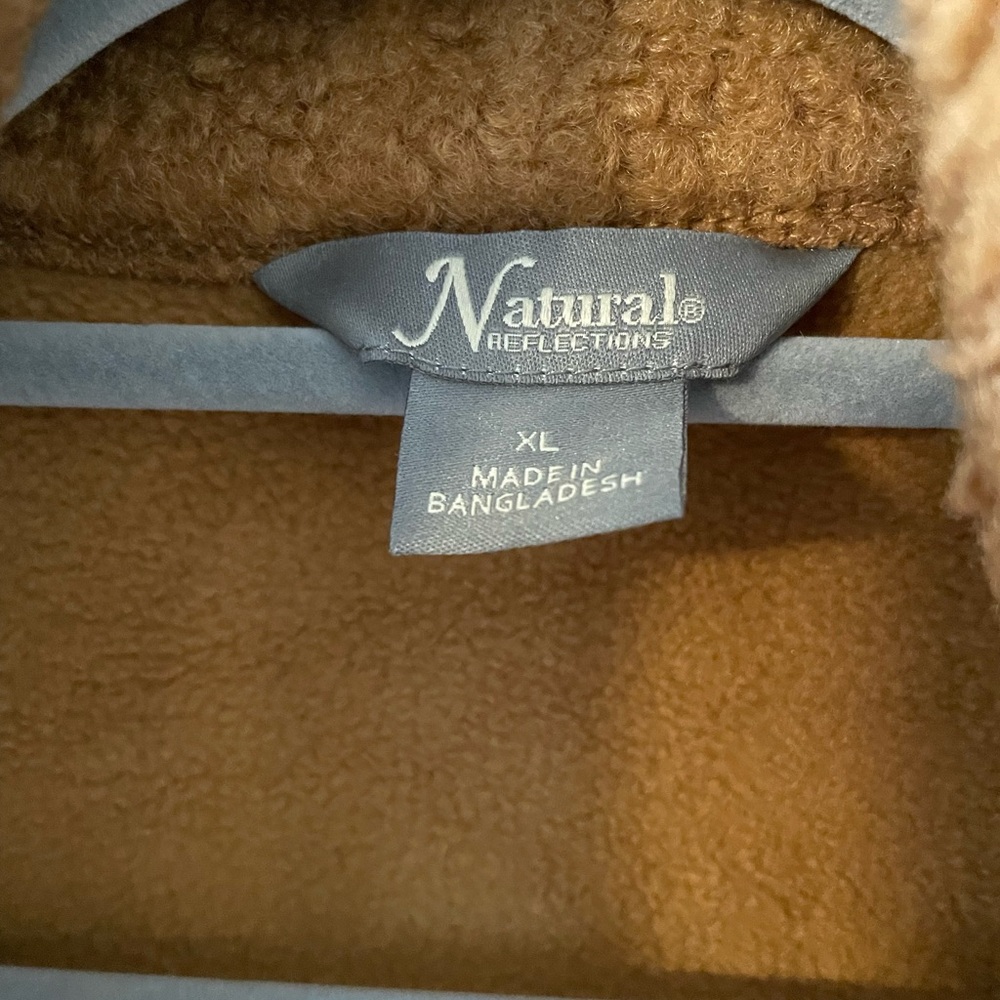 Naturals XL camel teddy coat